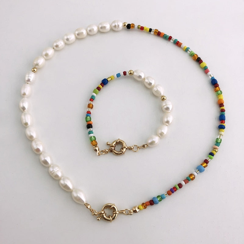 Bohemian crystal bead necklace