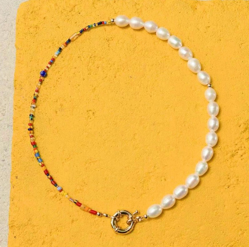 Bohemian crystal bead necklace