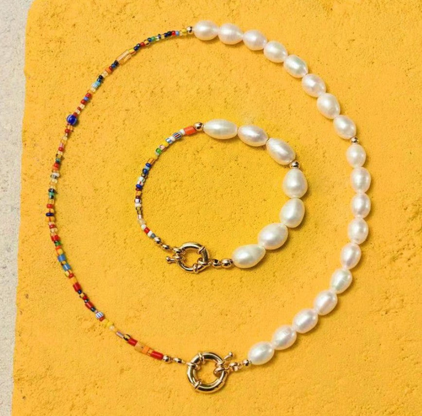 Bohemian crystal bead necklace