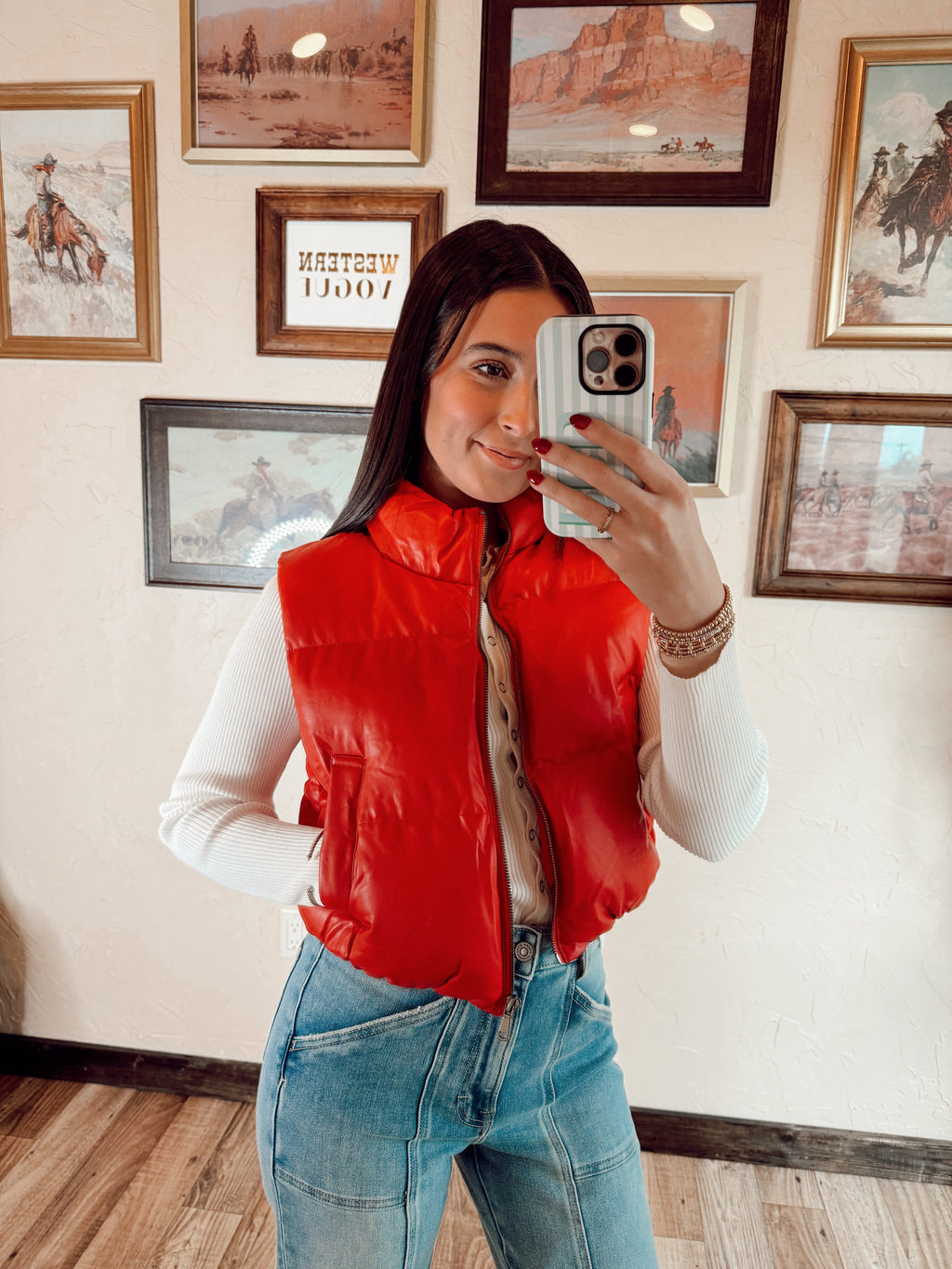 The Paxton Vest in Red