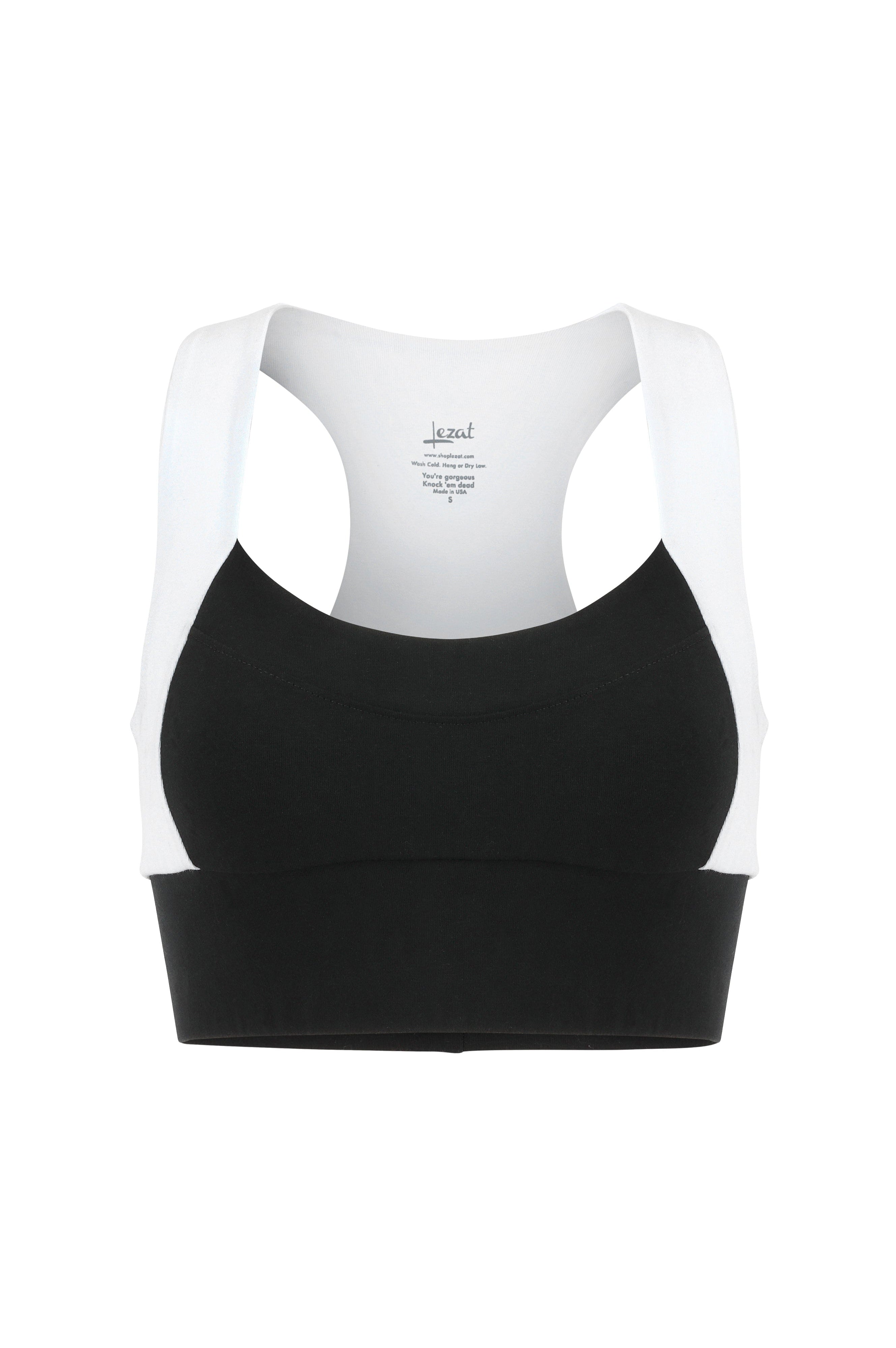 Neda Colorblock Organic Cotton Bra Top